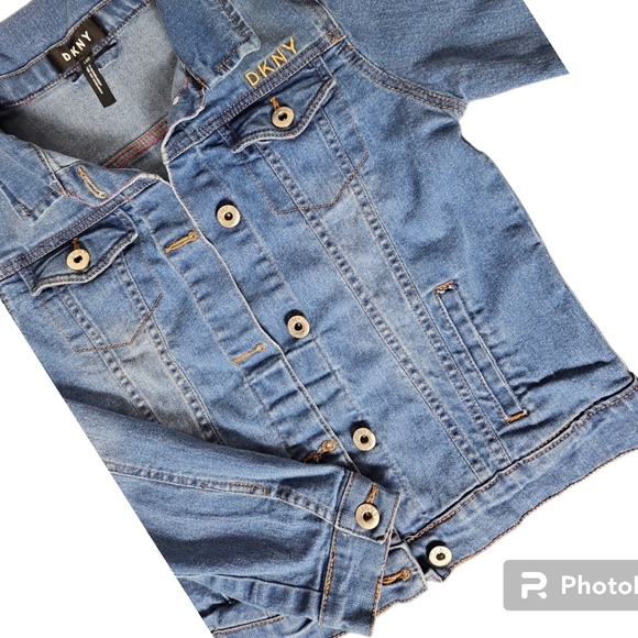 DKNY Girls Blue Jacket Sz Large 12 - Picture 2 of 4
